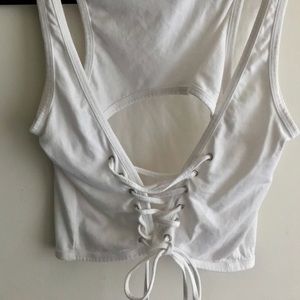 White tie-up back shirt!